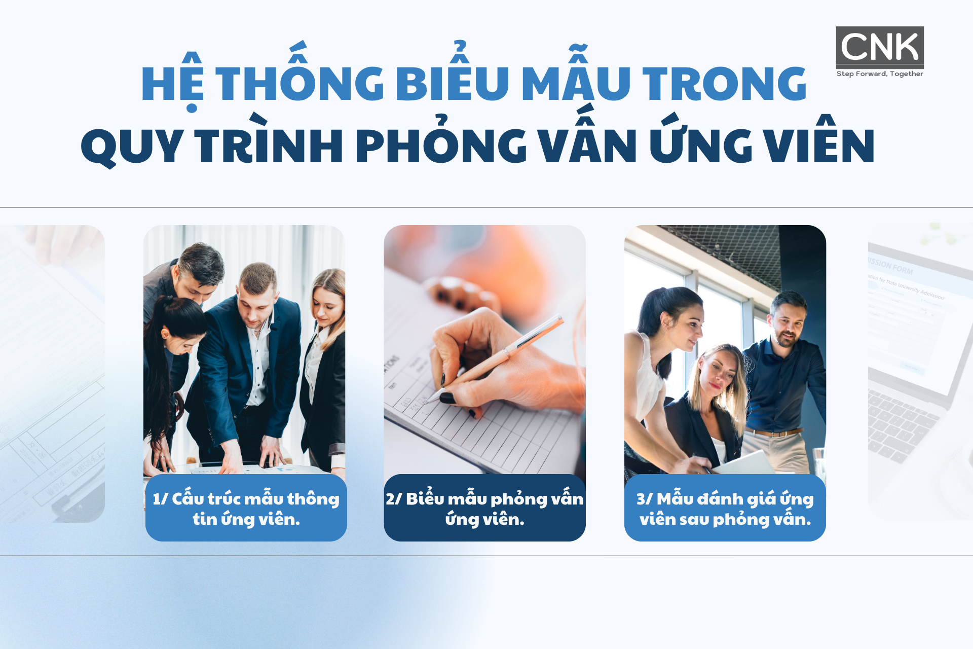 Hệ thống biểu mẫu trong quy trình phỏng vấn ứng viên Hệ thống biểu mẫu trong quy trình phỏng vấn ứng viên