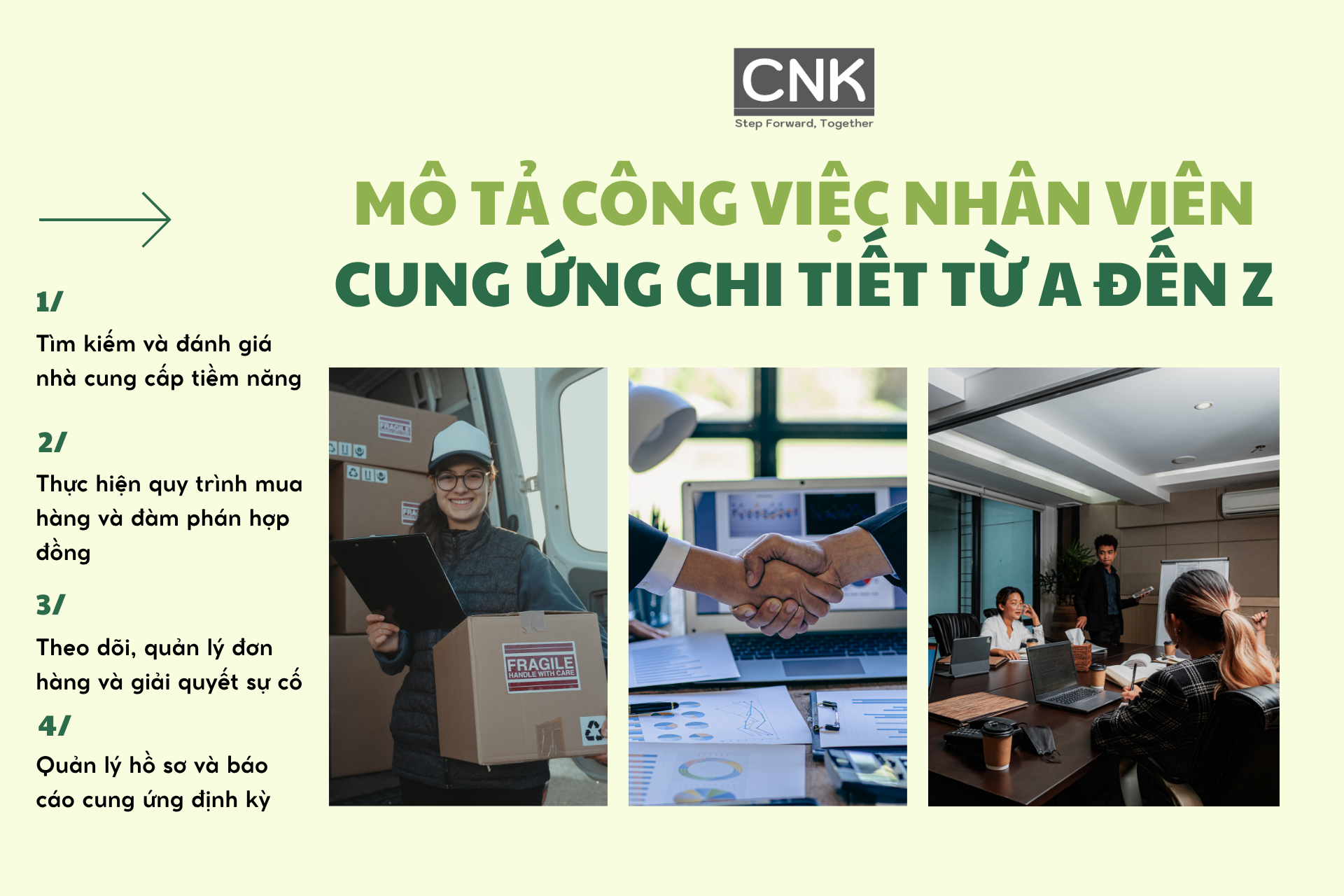Mô tả công việc nhân viên cung ứng chi tiết từ A đến Z Mô tả công việc nhân viên cung ứng chi tiết từ A đến Z