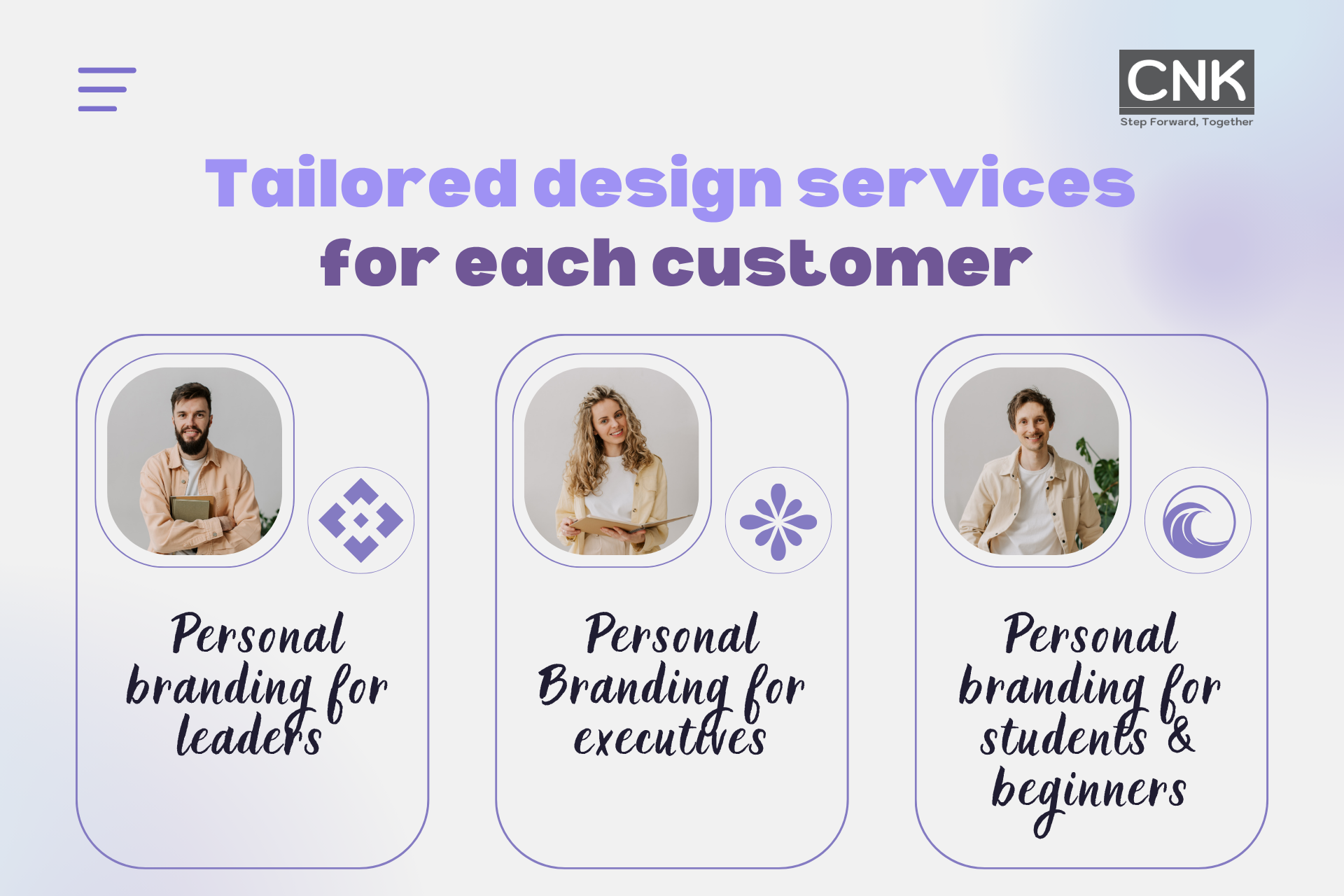Tailored design services for each customer Tailored design services for each customer