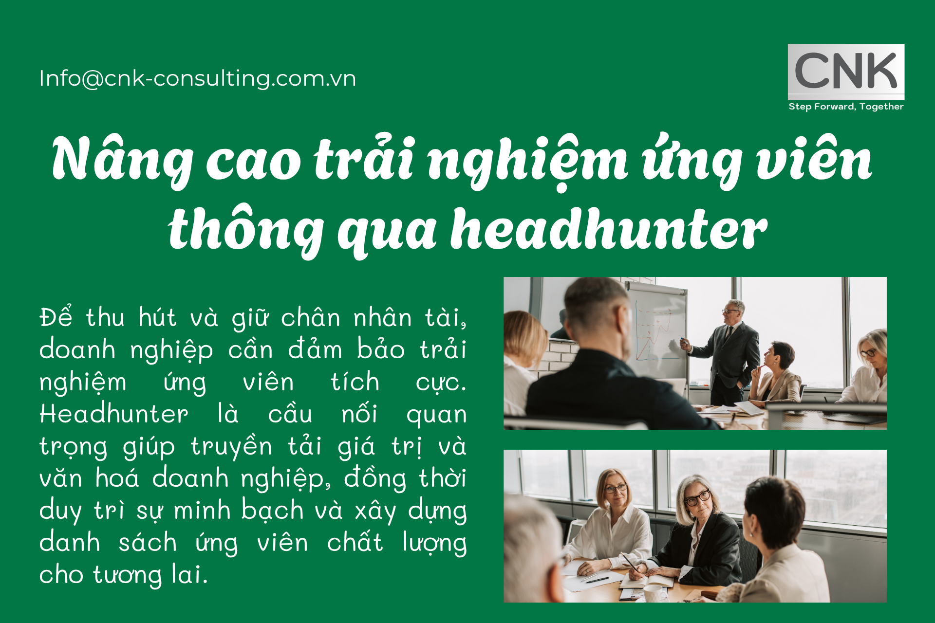 Nâng cao trải nghiệm ứng viên thông qua headhunter