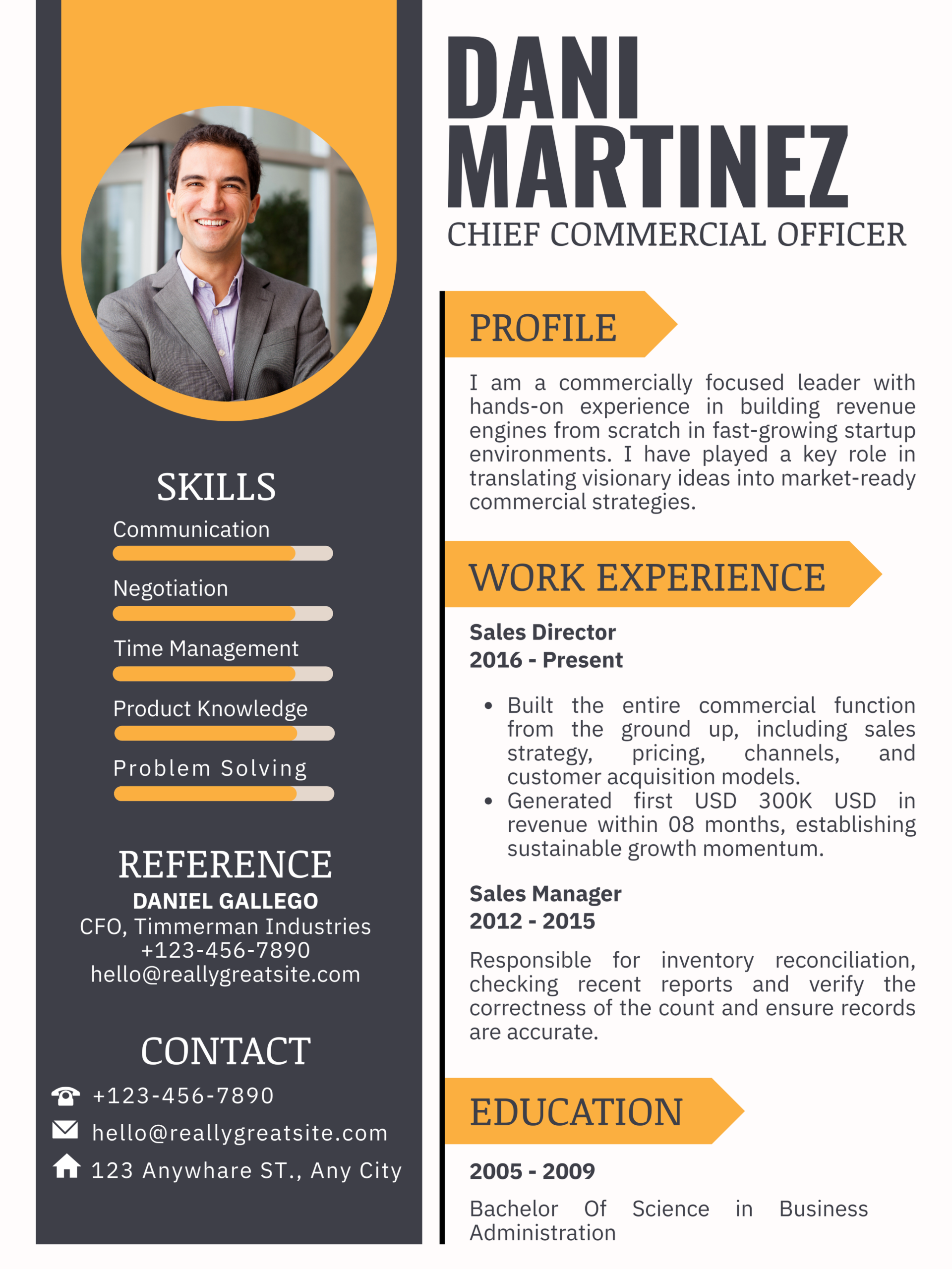 Mẫu CV CCO cho startup