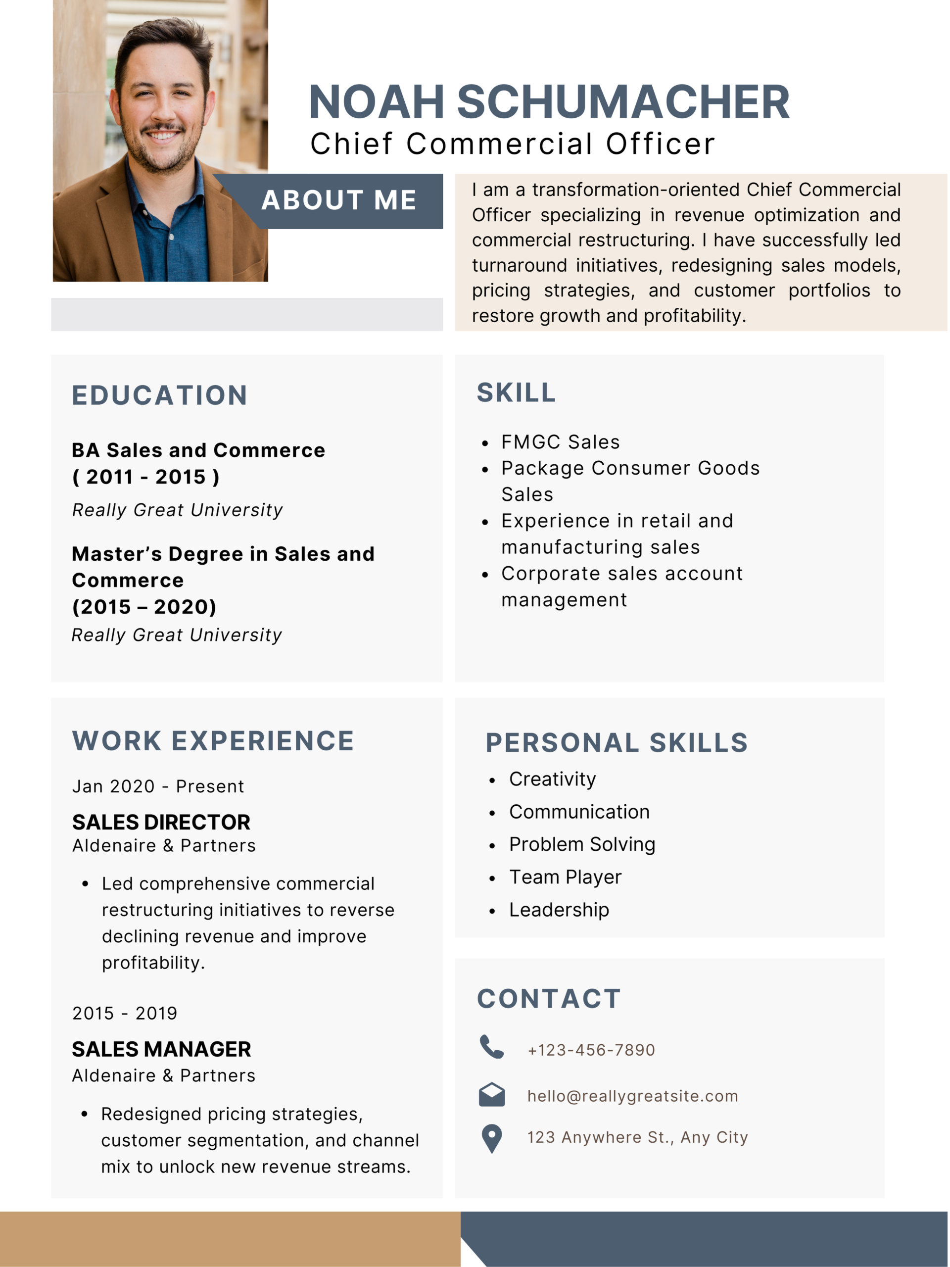 Mẫu CV CCO tập trung tái cấu trúc và tối ưu doanh thu