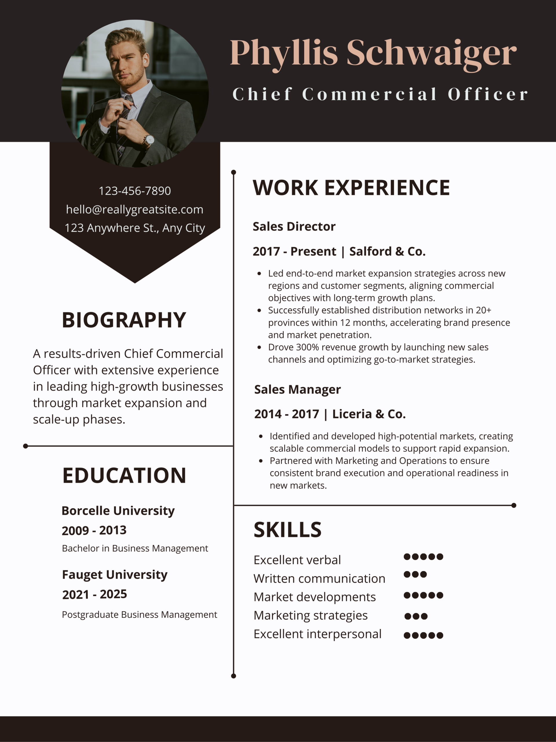 Mẫu cv CCO cho doanh nghiệp mở rộng thị trường