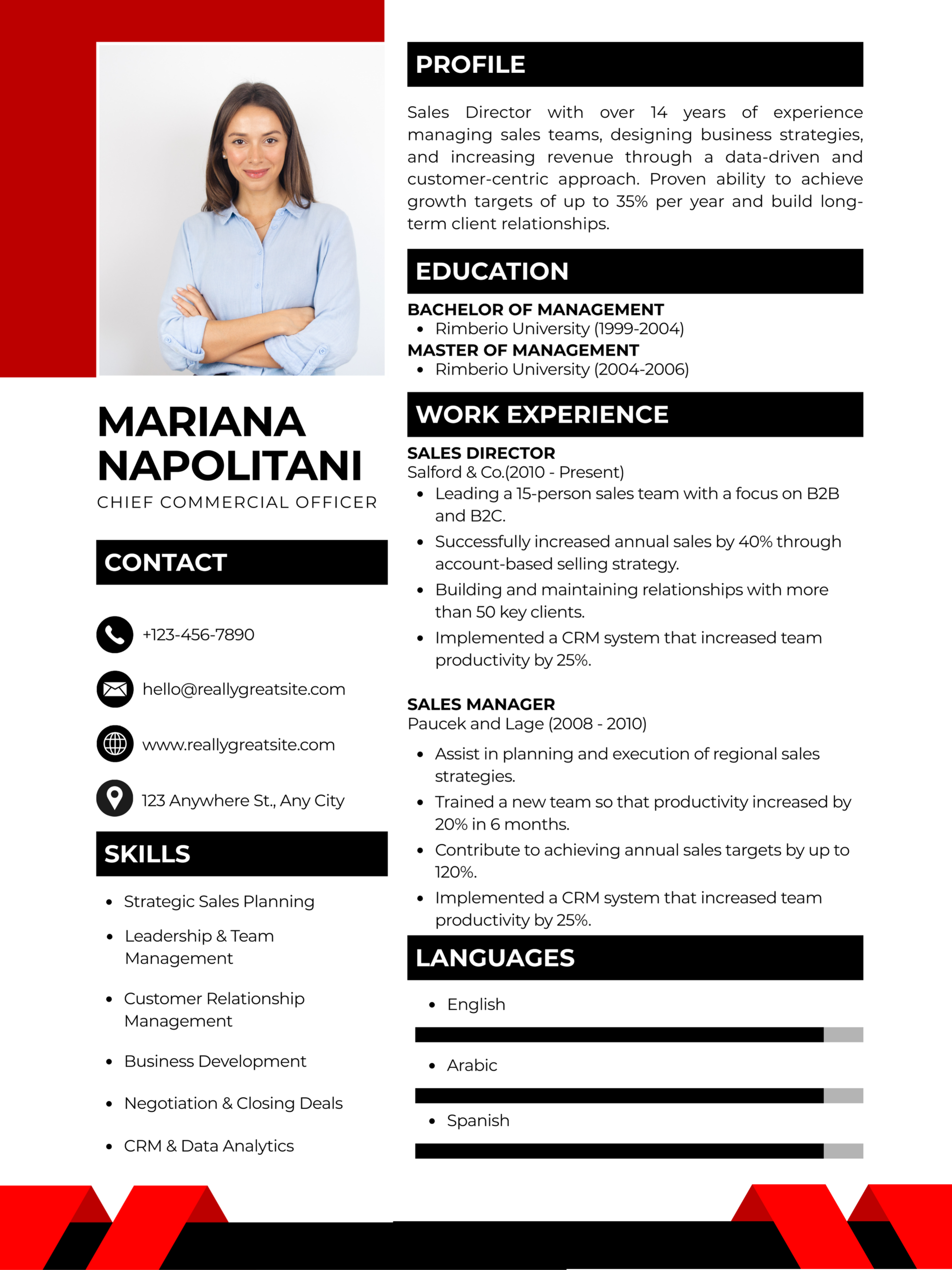 Mẫu cv giám đốc kinh doanh dẫn dắt đội ngũ sales