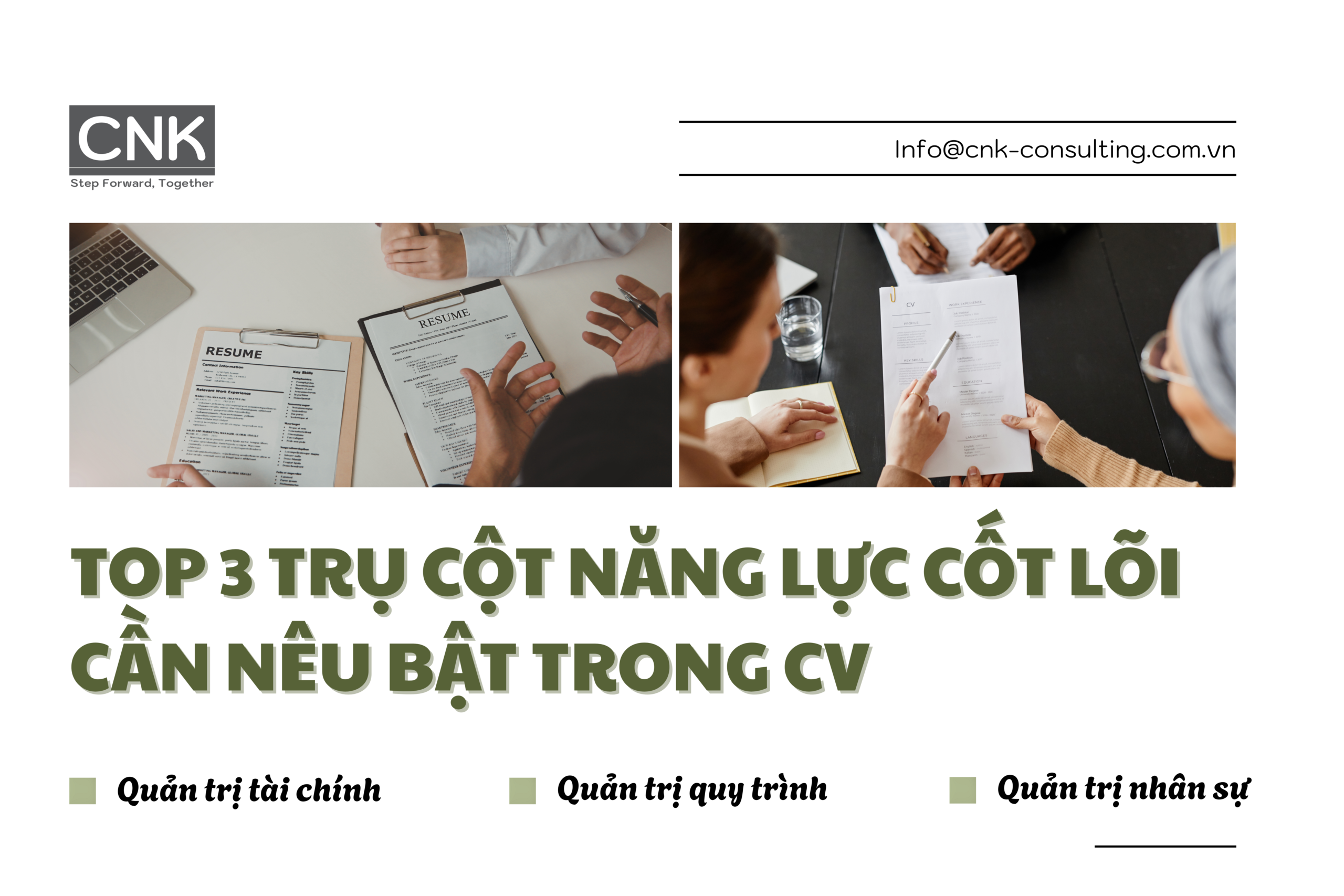 Top 3 trụ cột năng lực cốt lõi cần nêu bật trong CV