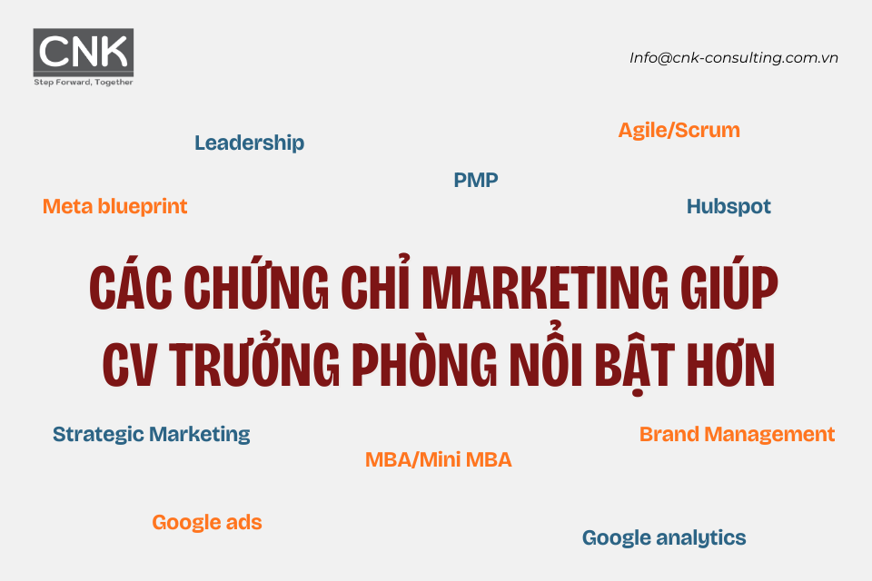 Các chứng chỉ marketing giúp CV trưởng phòng nổi bật hơn