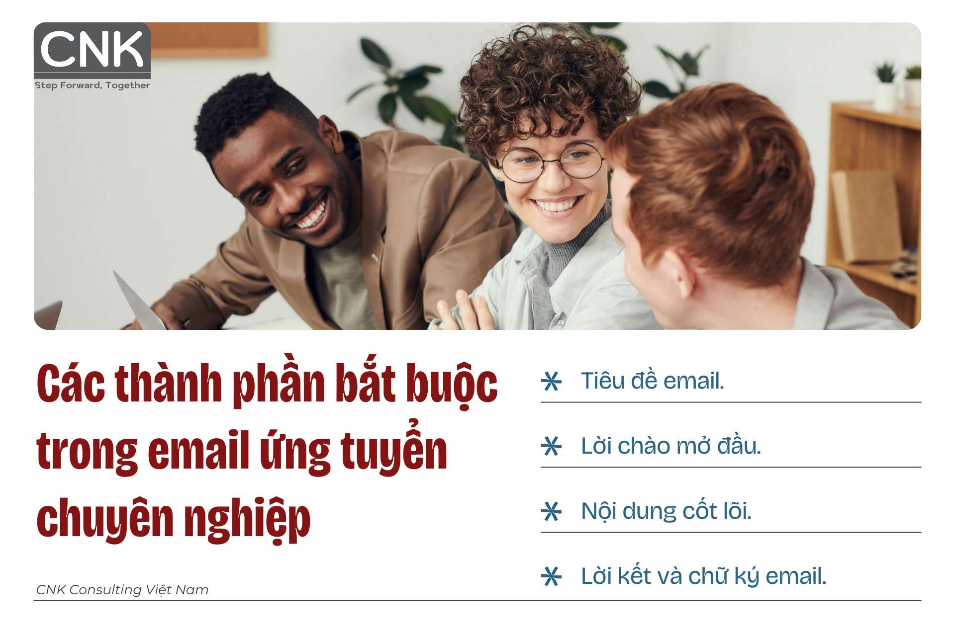 Các thành phần bắt buộc trong email ứng tuyển chuyên nghiệp