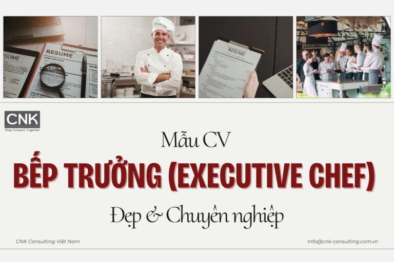 Mẫu CV bếp trưởng (Executive Chef) đẹp và chuyên nghiệp