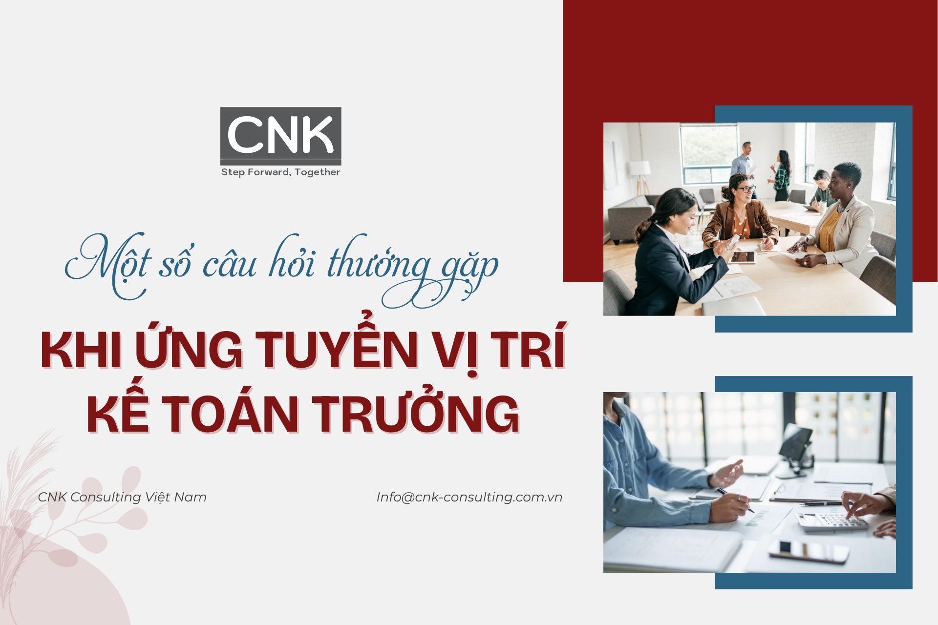 Một số câu hỏi thường gặp khi ứng tuyển vị trí kế toán trưởng