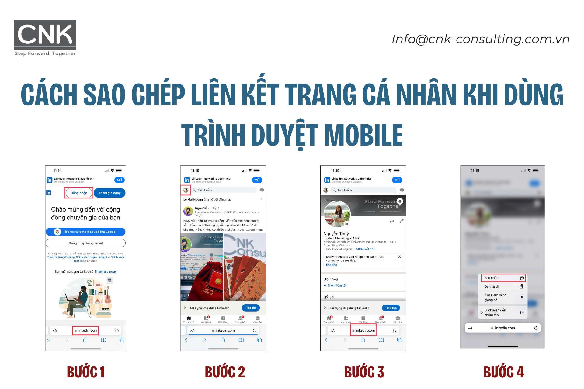 Cách sao chép liên kết trang cá nhân khi dùng trình duyệt mobile Cách sao chép liên kết trang cá nhân khi dùng trình duyệt mobile