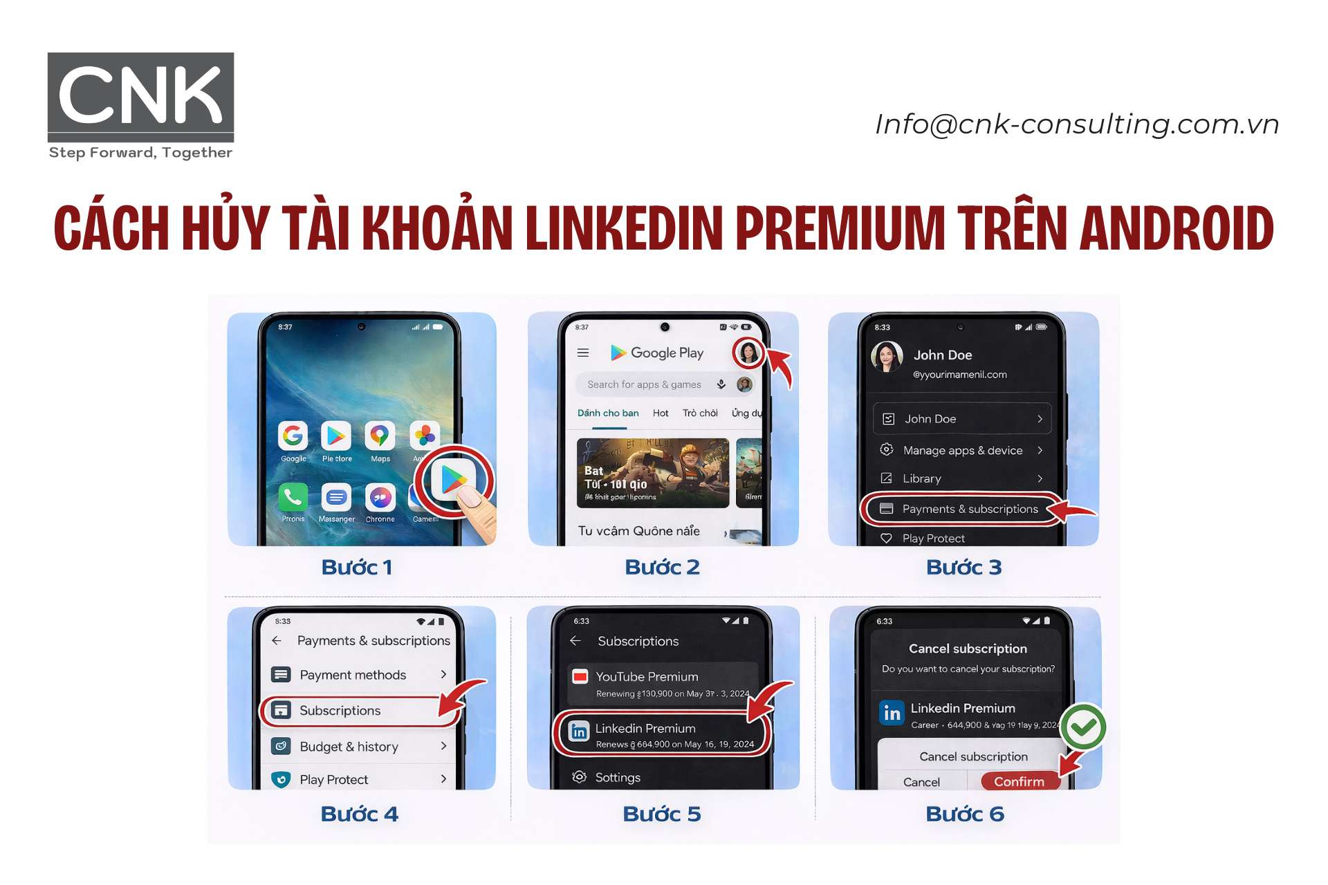Cách hủy tài khoản LinkedIn Premium trên Android Cách hủy tài khoản LinkedIn Premium trên Android