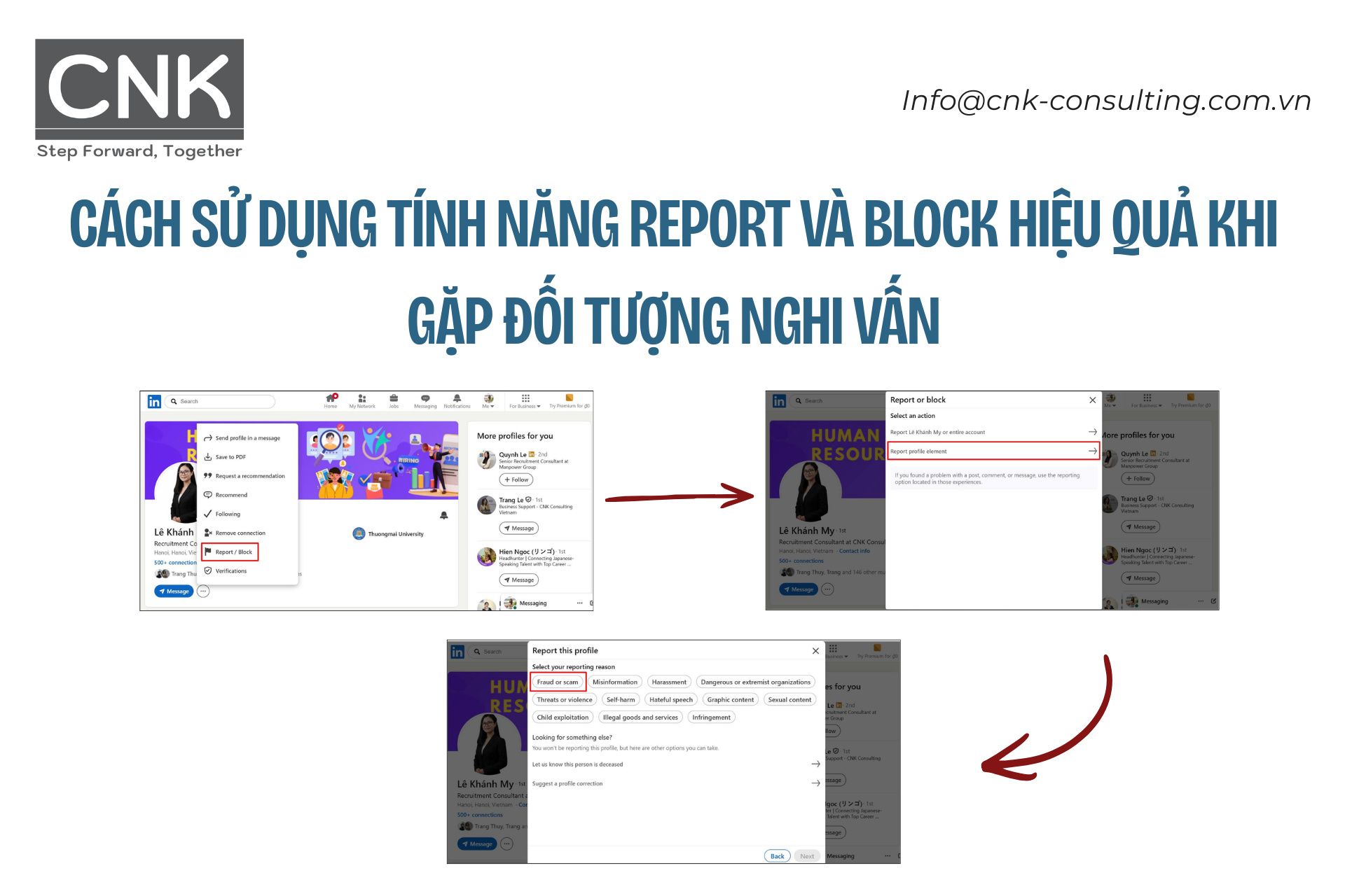 Cách sử dụng tính năng report và blcok hiệu quả khi gặp đối tượng nghi vấn