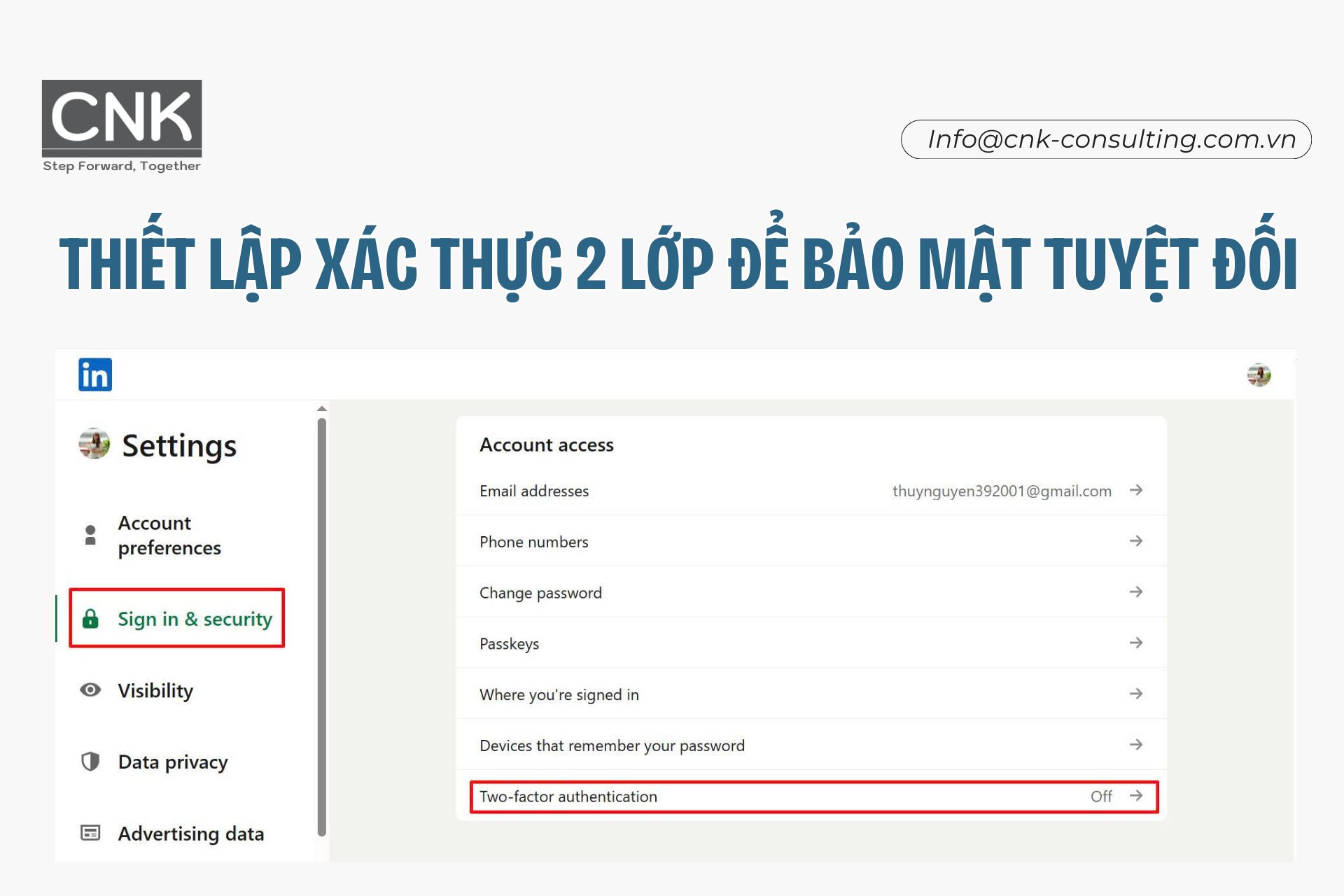 Thiết lập xác thực 2 lớp để bảo mật tuyệt đối Thiết lập xác thực 2 lớp để bảo mật tuyệt đối