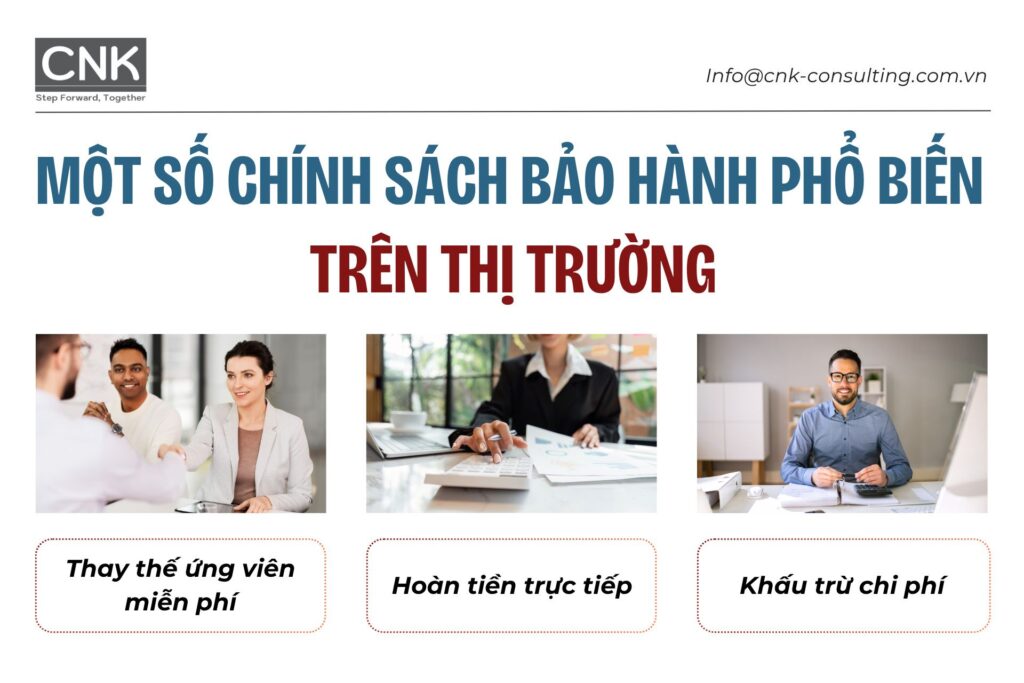 Các hình thức bảo hành tuyển dụng phổ biến trên thị trường