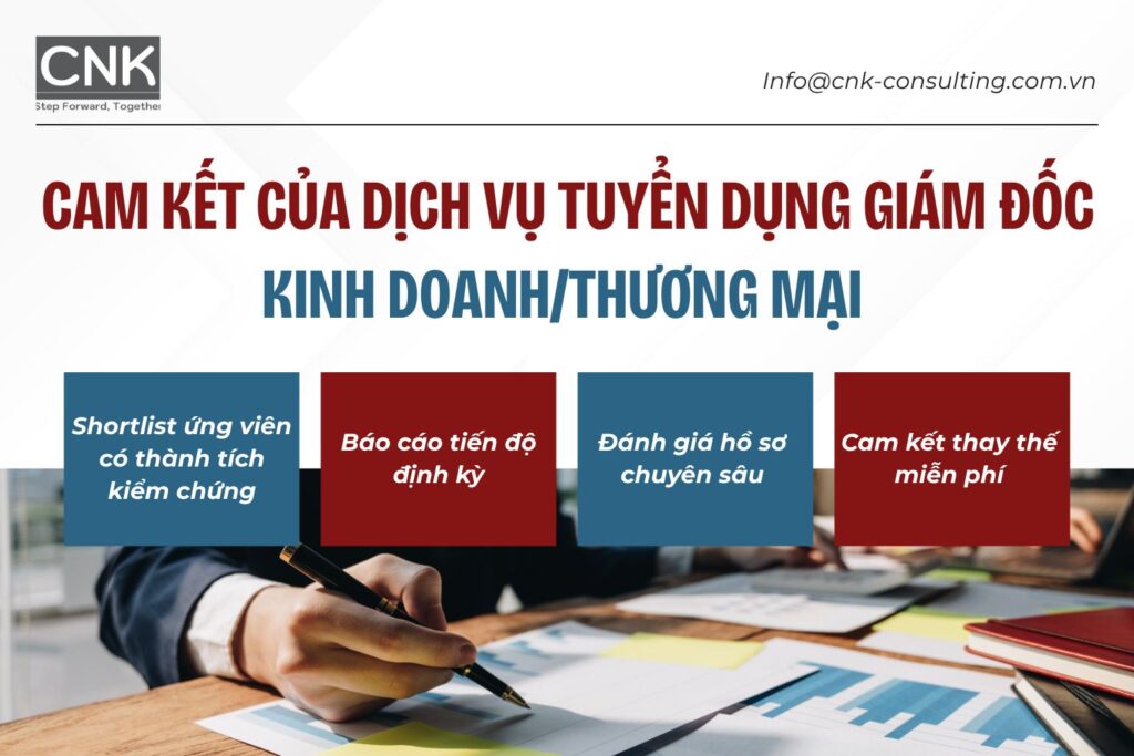 Cam kết của dịch vụ tuyển dụng Giám đốc Kinh doanh/Thương mại