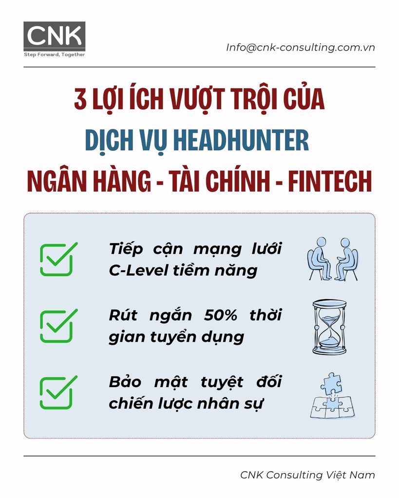 Dịch vụ headhunter ngành ngân hàng - tài chính - fintech mang lại lợi ích gì?