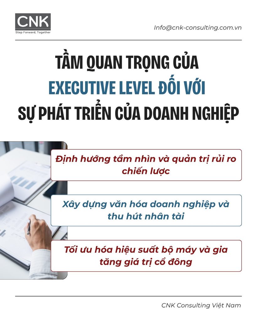Tầm quan trọng của executive level đối với sự phát triển của doanh nghiệp