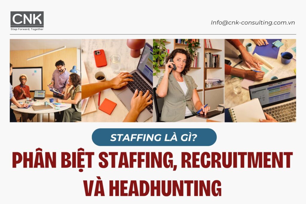 Staffing là gì? Phân biệt staffing, recruitment và headhunting